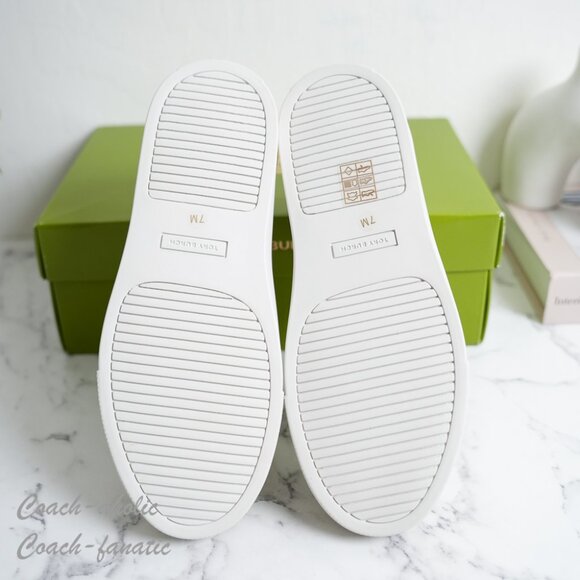 Tory Burch Color Block Signature T-Logo Leather Sneaker Shoes 161131 - Picture 6 of 11